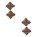 Partykindom 4 pieces Wenge Health Ball Rehabilitation Reflexzone ball Massage roller from Wood Fingers Training Fingers Training Toys Decor Older Massage Ceager Hand massage device Stressbauer Fascie 7x7x7cmx2Pcs KaffeeEx2s