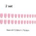 2set Detachable Long Coffin False Nails with Designs Press on Nails Wearable Fake Nail Decor Full Cover Art Tips - Buy Online on GoSupps.com