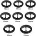 IWYKT Black Hematite Rings Set - 8 Pcs Anxiety Balance Root Chakra Black Stone Rings for Women Men - Buy Online on GoSupps.com