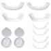 Artghjl prostheses fake teeth smile teeth veneers false artificial temporary braces cosmetic provisional dentures veneers at the top and bottom cover for bad teeth 2 couples