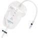 Ugo's leg pockets (X10)-Urindrainage bags/catheter leg pockets T-shaped or lever-shaped pockets with a soft back (10-pack) (UGO 4C-500ml long tube t tap)