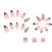 JUSTOTRY 24 Pcs Swirl Stiletto False Nails - Medium Rose French Press on Nails for Women with Nail Glue - Short Almond Stick on Nails for Nail Art - Buy Online on GoSupps.com