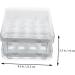 Mikikit Egg Storage Box Egg Tray for Refrigerator Egg Storage Tray Convenient Egg Organizer Household White 21.5x22.5x14cm - Buy Online on GoSupps.com