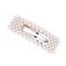 FRCOLOR Pearl Hair Clip Hair Clip Hair Pin Hair Barrettes Stylish Hairpin Bobby Pin Square Miss White Side Clip Elegant Hair Clip
