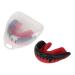 Sports basketball football mouth protection athletic silicone tooth protection for lacrosse hockey boxes skin-friendly soft mouth protection to protect against accidental injuries (red and black)