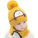 Rayson Baby Winter Warm Hat Kids Knit Scarf Beanie Hat Set Scarves Fleece Lining Loop Scarves for Kids Toddler Beanie Hat Scarf Set Outdoor Sport One Size Yellow