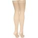NuVein Thigh Length Compression Stockings 20-30 mmHg Support - Open Toe - Light Beige - Medium (1 Pair) - Buy Online on GoSupps.com