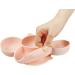 Pandaear Silicone Baby Plate with Suction Cup | Divided Non-Slip BPA-Free Children's Dining Plate - Bee Pink | Perfect for Baby-Led Weaning - Buy Online on GoSupps.com