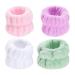 Vaguelly 4paires Serviettes De Poignet lastique Pour Laver Visage Sport Bracelet Peluche Pour Yoga Et M nage Lot