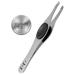 Professional Eyebrow Tweezers for Women - Tweezers Precision with Brow Brush - Sharp, Slant Tip for Eyebrow Plucking, Ingrown Hair, Facial Hair, Wig, Chin Hair Removal Tweezers for Men Stainless Steel Silver (1 pack)