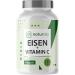 Naturally Iron Tablets with Vitamin C | 180 Vegan Iron Bisglycinate Tablets | 20mg Highly Bioavailable | No Additives | Lab Tested | Made in Germany - Buy Online on GoSupps.com