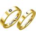 Custom Physethia Sun and Moon Promise Rings for Couples | Personalized Engagement & Wedding Band Sets in High Gloss Black Stainless Steel - Buy Online on GoSupps.com