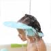 Baby shower cap children shampoo visor toddler bath shield hat kids Washing head Hair rinser Prevents Water from Pooling in Face for To protect the eyes and ears (blue)