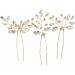 Cubahop Bride Wedding Hair Pins Crystal Bridal Hair Pieces Wedding Hair Accessories Bridal Hair Clips for Women and Girls (Gold) - Buy Online on GoSupps.com