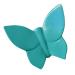 Yardenfun Home Decor Butterflies Ceramic Decor Wall Pendant Decor Decorate Wall Hanging Household 10*7.8cm Blue