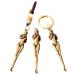 Zerodeko Car Decor Car Decor Car Cleaning Tools 3Pcs Brass Beauty Naked Ear Cleaning Spoon Earwax Removal Spoon Pendants Copper Ear Pick Pendants Gifts Earwax Cleaners Ear Cleaner Ear Cleaner