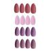 Laza False Nails Acrylic Stiletto Almond Full Cover Fake Nails Gel Nails Artificial Nails Medium Size Cherry Blossom 96pcs