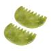 Fomiyes 2st massage comb scalp gua Sha hand tools trigger point tool trigger- point board.Manual massage devices combed to dismantle the hair healthcare health comb jade