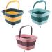 Rongweiwang Foldable Foot Bath Massage Bucket - Easy to Clean Wearable TPE Design for Home or Travel - Light Blue - Buy Online on GoSupps.com