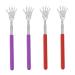 Frcolor 4 pieces of skull hand scratching massage devices scratch from stainless steel coffee scent scratch claw flexible spatula handy back scratches home tools Telescopic board grip metal child