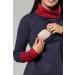 Happy Mama Maternity Nursing Jumper Sweatshirt 348 Graphite & Crimson - Size 14-16 - Buy Online on GoSupps.com