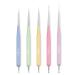 TEOYALL Double Ended Nail Art Brushes 5 PCS Nail Design Painting Tools including Nail Fine Liner Brushes and Nail Dotting Pens Mulitcolor-5 Liner/Dotting