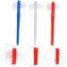 Minkissy 9 STK Double-Sided Toothbrush for Dentures | Prosthesis Cleaning Accessories - Hard Plastic Multi-Layer Design - Buy Online on GoSupps.com