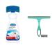 Dr. Beckmann Carpet Stain Remover | Removes New and Dried-in Stains | Includes Applicator Brush & JVL Hand Held Wiper Blade Window Squeegee Turquoise/Grey