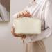 Large Capacity Aucuu PU Cosmetic Travel Bag | Multifunctional & Waterproof Organizer - Gift for Women | Milky White - Buy Online on GoSupps.com