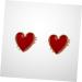 CHILDWEET 1 Pair Business Gifts Earings Heart Studs Jewelry Gift for Earring Miss Red Love - Buy Online on GoSupps.com