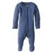 L'Ovedbaby Girls' Organic Baby Snap Footie New Born/Premature (4/7 Lbs) Slate