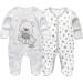 MAMIMAKA Baby Rompers Pajamas | Cotton Jumpsuit for Boys & Girls | Sleepsuit Footed Bodysuit | 0-3 Months | Long Sleeve One-Piece Outfit (2-Pack) - Buy Online on GoSupps.com