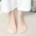 4 Pairs Beige Sock Style Ball of Foot Cushions for Women - Non-Slip Metatarsal Pads & Invisible Boat Socks - Buy Online on GoSupps.com
