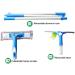 Glass Wiper- Double Sided Glass Window Cleaning Silicone Squeegee Shower Screen Wash Washer Wipe Microfibre Pad Squeege - Buy Online on GoSupps.com