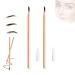 Waterproof Wooden Eyebrow Pencil Non-smudging Eyebrow Pencil Wooden Machete Eyebrow Pencil Waterproof Non-smudging Eyebrow Pencil Long Lasting Brow (Brown*2PCS)