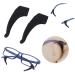 Veemoon 3 pairs of elastic glasses brick made of silicone glasses ear holder glasses slide anti-slip slipproof glasses holder glasses socks children's glasses man short-sighted glasses glass