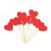 50 Pcs Heart Cupcake Toppers Glitter Sweet Love Cake Toppers Wedding Engagement Cupcake Picks Birthday Valentines Day Cake Decorations for Bridal Shower Red