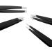 Sukmazz Professional Tweezers Set for Eyebrows - 4 Pcs for Ingrown Hair Removal, Eyelash Extension, and Plucking - Buy Online on GoSupps.com