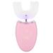 U shadow adult toothbrush electrical automatic toothbrush with silicone brush head cleaning toothbrush for men women oral health (pink)