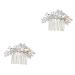 FRCOLOR Women's Comb Jewellery Bridal Hair Comb Wedding Hair Clip Comb Pearl Hair Clips Bridal Crystal Hair Comb Wedding Tiara Hair Pin Hair Accessories European and American Miss