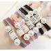 HLLMX 6 PCS Fashion Hair Ties with Elastic Hair Tie for Women Girls Ponytail Holder 6 Colors