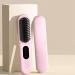 Wireless Hair Straightener Brush - Fast Heating Negative Ions Portable Curler - Pink - Buy Online on GoSupps.com