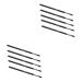 Angoily Oblique Eyeliner Brush 10 Pcs Makeup Brush Eyebrow Brush Girls Eyeliner Brush Practical Eyeliner Brush Make up 16x0.7cmx2pcs Blackx2pcs