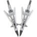 JIANZD 3 Blades Hunting Broadhead 100 Grain Arrow Heads - 6Pcs Silvery Kill-B Compatible with Traditional & Compound Bows - Buy Online on GoSupps.com