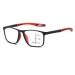 Progressive Multifocus Reading Glasses for Men Women Flexible Sports Glasses Anti blue Light Computer Readers(Couleur:Red Grandeur:1.5x)