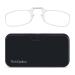 Thinoptics Reading glasses with universal compactui - compact foldable reading glasses with flex -fit technology - 1.00 1.50 2.00 2.50 diopters - visual aid optics glasses reading aid for women men colorless frame black case 2.5 x