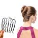 4 Pcs Black Hair Side Combs Hair Fork Clip Set- Hair Pins for Buns Updo French Twist, Stylish Alloy Hair Clips for Women - Buy Online on GoSupps.com