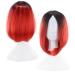 Healvian 1pc Gradient Color Cosplay Wig Synthetic Hair Wig Straight Short Wigs Fancy Dress Wigs Party Accessories 35.00X55.00X0.30CM Red - Buy Online on GoSupps.com