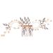 FOMIYES Piece Pearl Hair Comb Tiara Hair Pearls Wedding Hair Accessories for Brides Accessories for Women Pearl Hair Pin Pearl Hair Clip Hair Comb Clips Alloy Set Bridesmaid Mesh