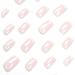 24pcs French Tip Short Square False Nails - White Press On Nails for Women & Girls | Acrylic Full Cover Nail Art | Removable Glue-on Fake Nails - 0199Y08 - Buy Online on GoSupps.com